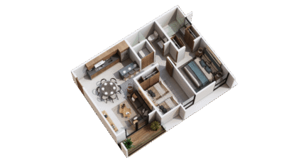 Modelo con terraza A